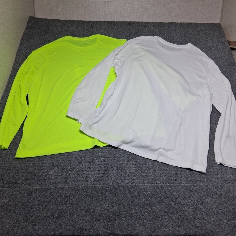 Athletic Works Neon Yellow/White Long Sleeve Moisture Wicking DriWorks Size‎ 3XL - Picture 12 of 14